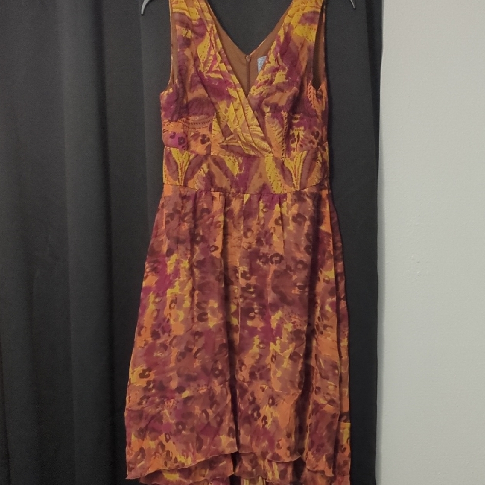 Rabbit Rabbit Rabbit High Low Dress in Orange and Purple